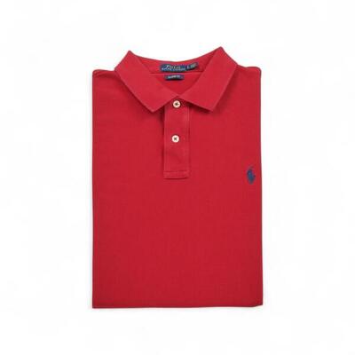 Tweedehands - korte mouw dames polo rood - als nieuw