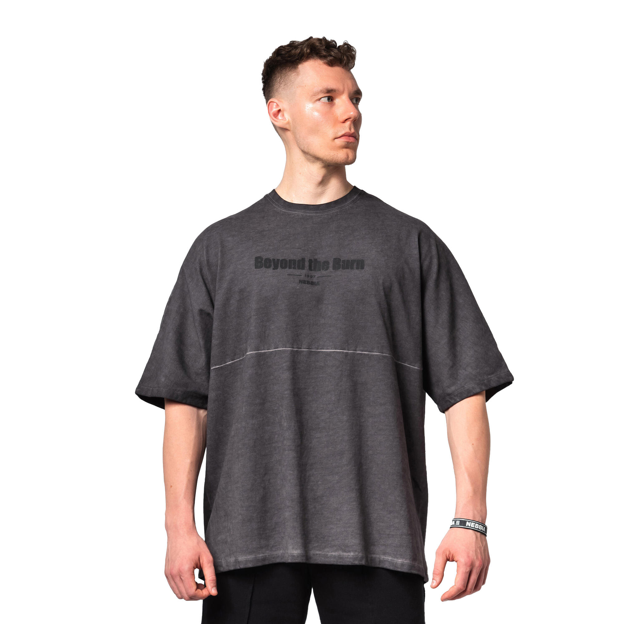 T-shirt d'entraînement homme NEBBIA Washed-Off Heavyweight No Shortcuts 5/5