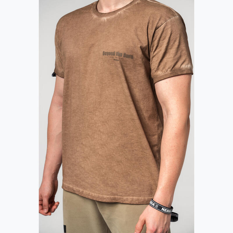 Tricou de antrenament pentru bărbați NEBBIA Washed-Off Max Out