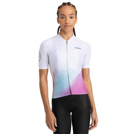 Maillot vélo manches courtes femme Cyclisme M2 Venturi Blanc