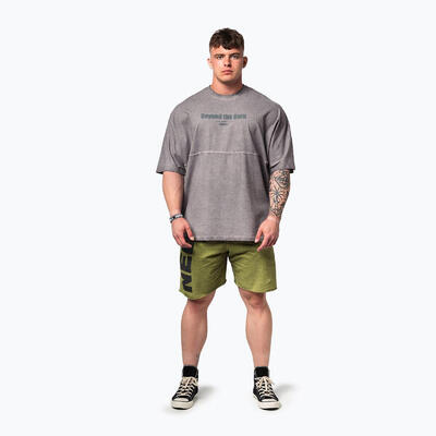 Maglietta da allenamento uomo NEBBIA Washed-Off Heavyweight No Shortcuts