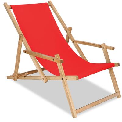 Leżak turystyczny Springos drewniany impregnowany z 3-stopniową regulacją