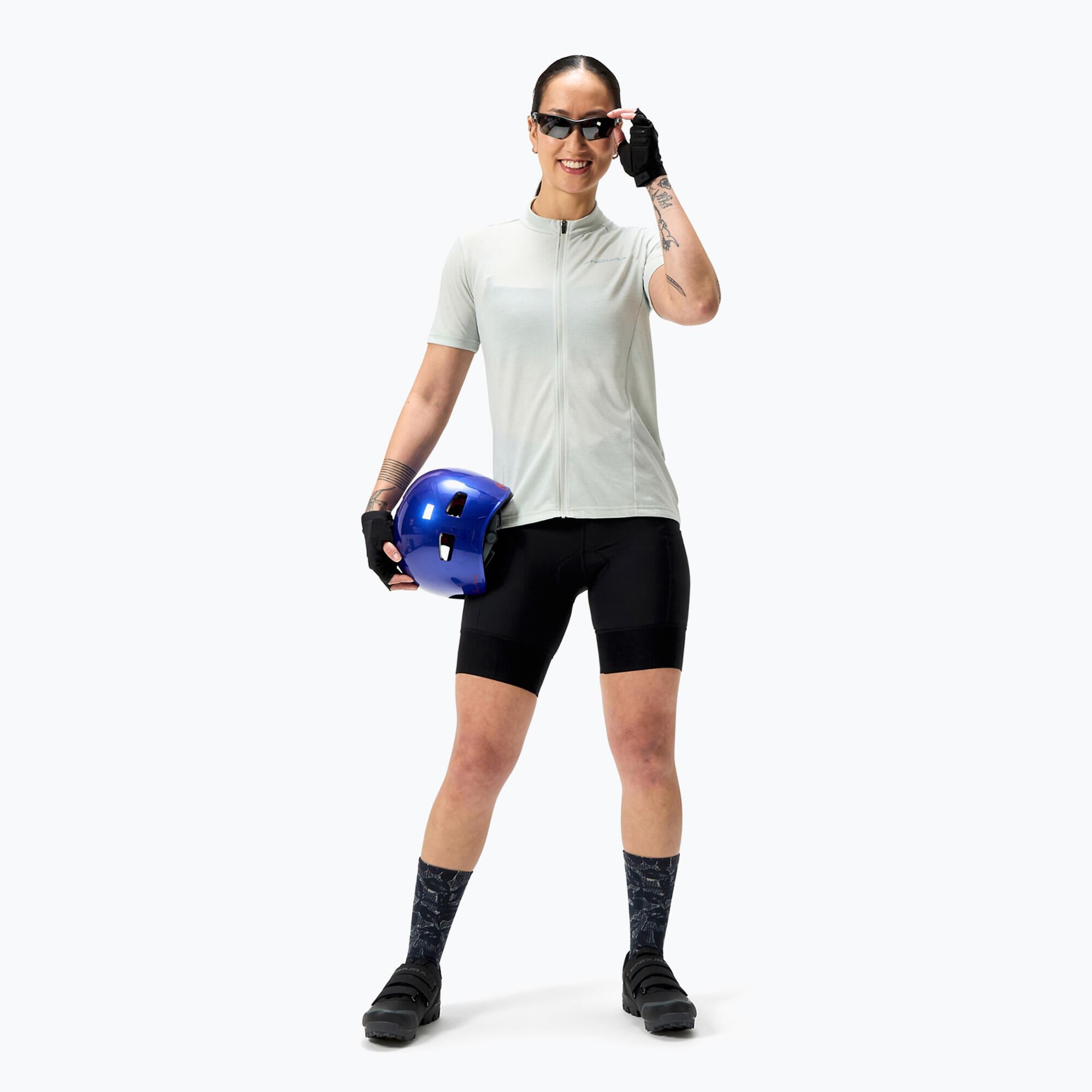 Endura - Maillot De Vélo Femme Endura Loop Zippé - T-shirt Manches Courtes - Gris - Decathlon