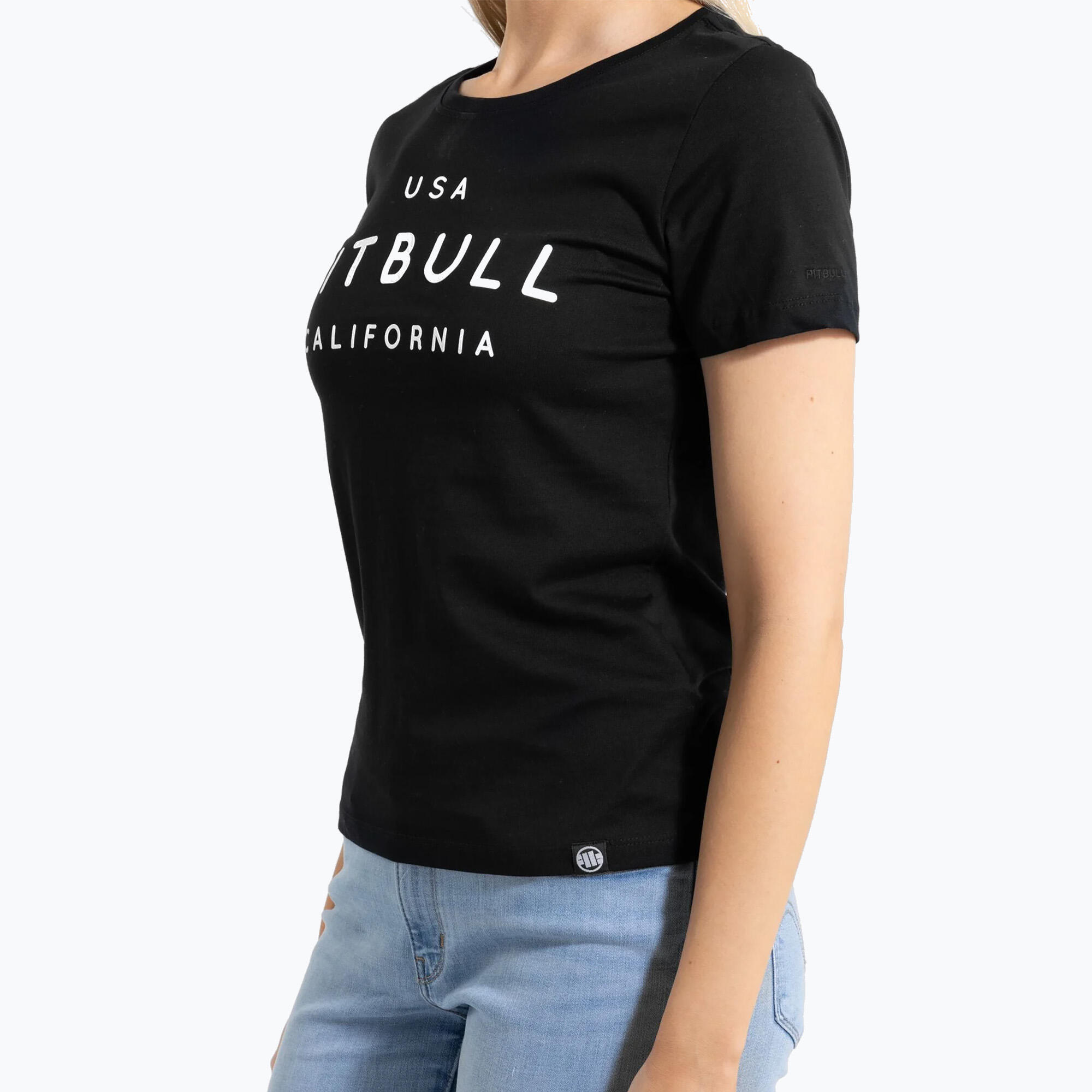 Dames T-shirt Pitbull USA Cal 3/5