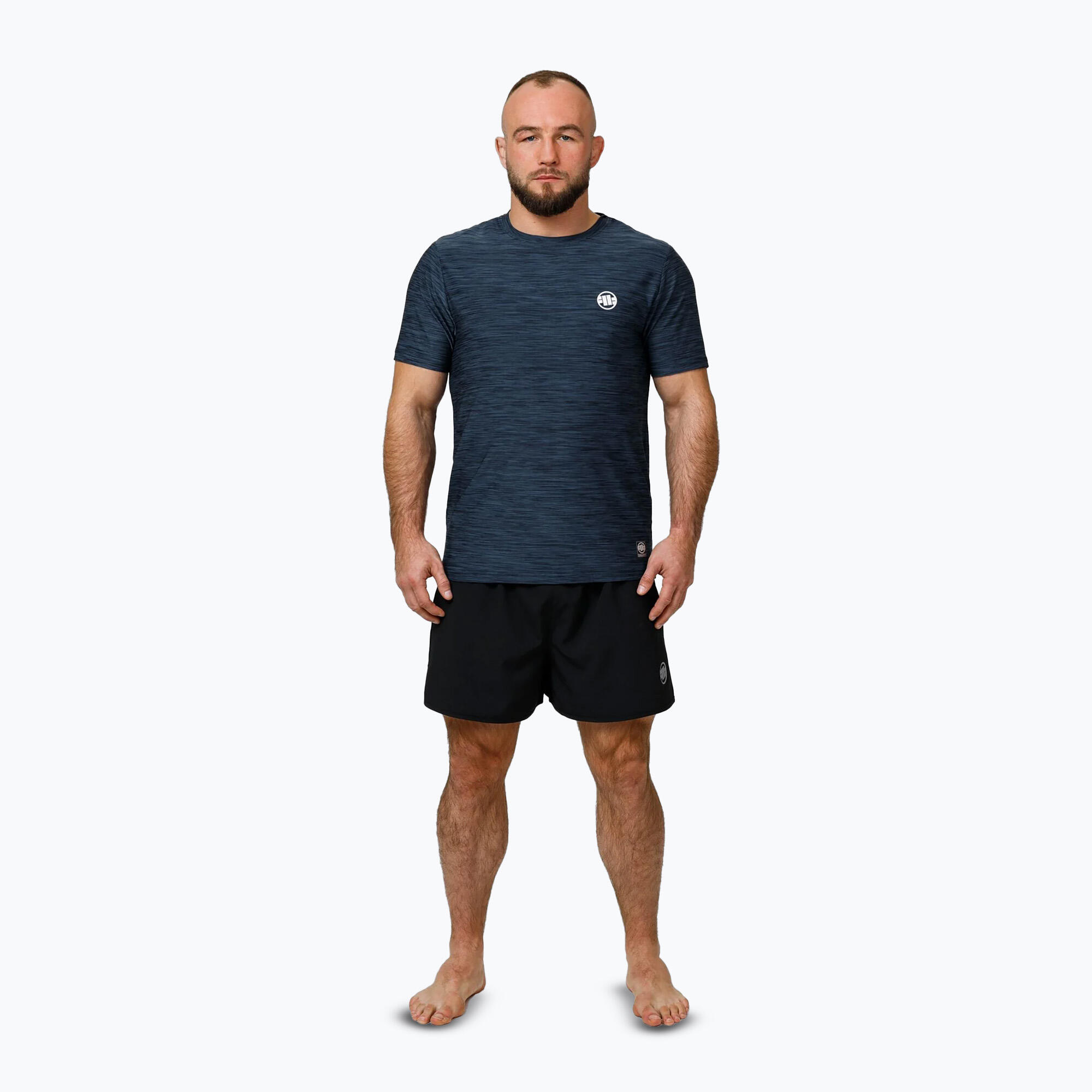 Herren T-Shirt Pitbull Small Logo Casual Sport 1/5