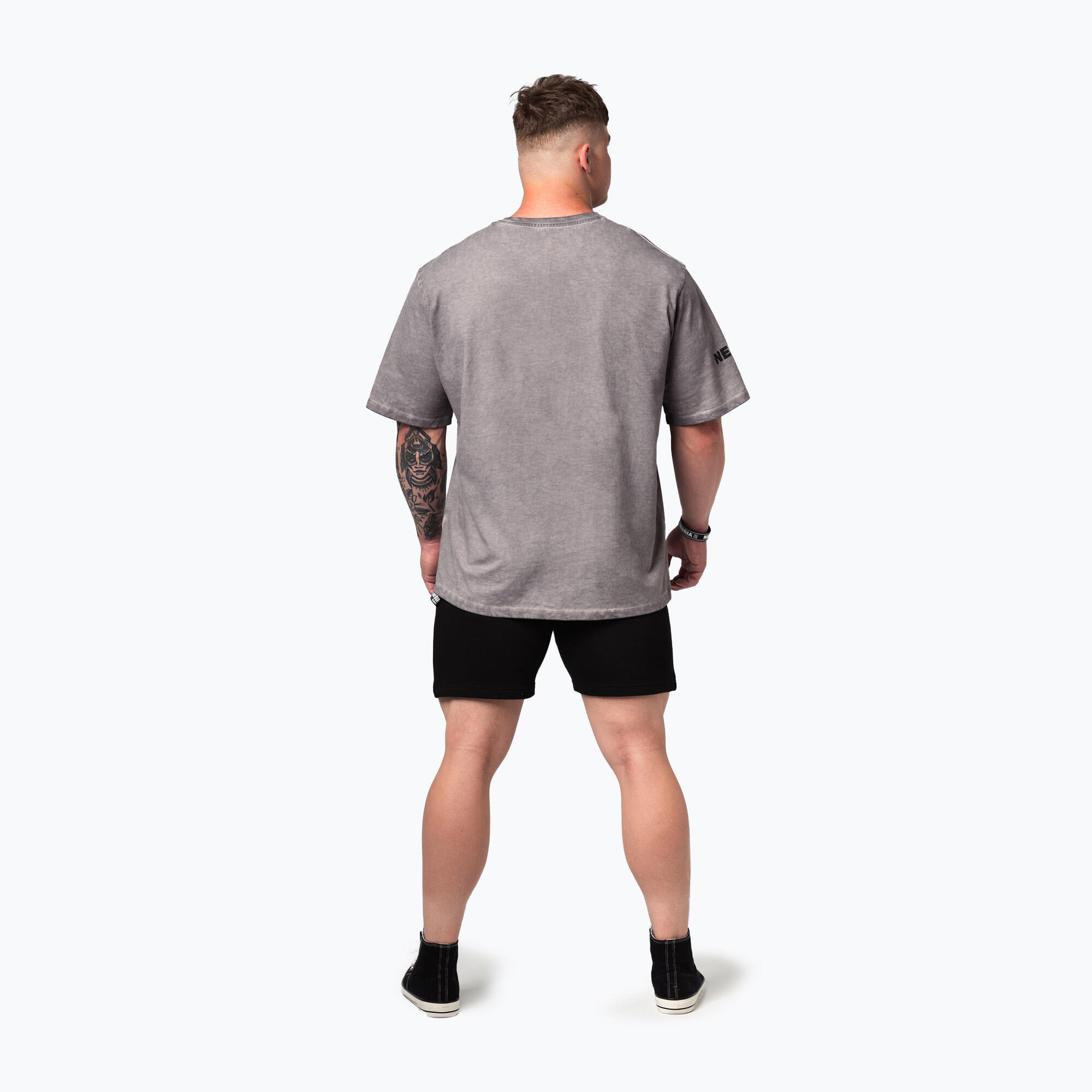 T-shirt d'entraînement homme NEBBIA Washed-Off Heavyweight Grind 2/5