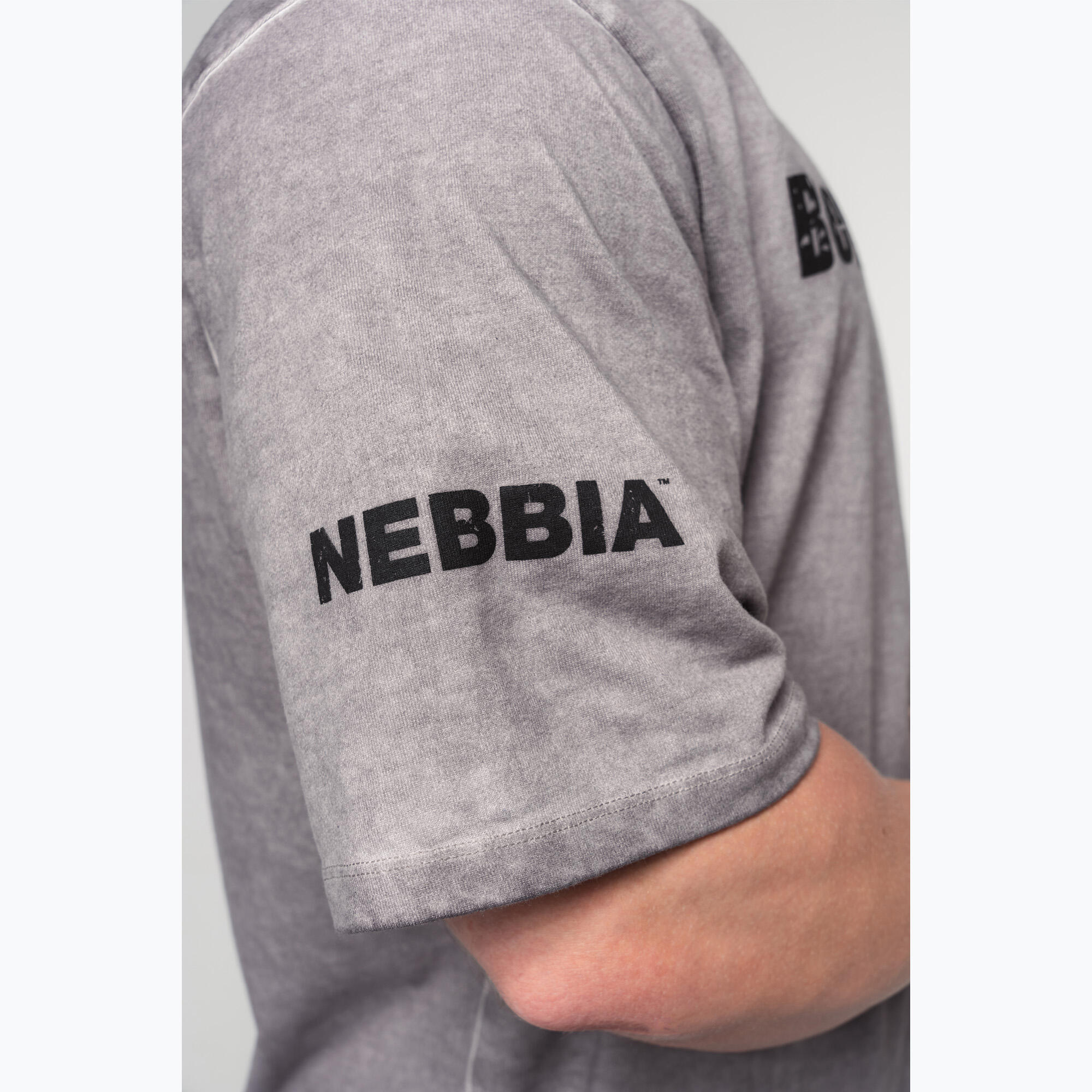 T-shirt d'entraînement homme NEBBIA Washed-Off Heavyweight Grind 5/5