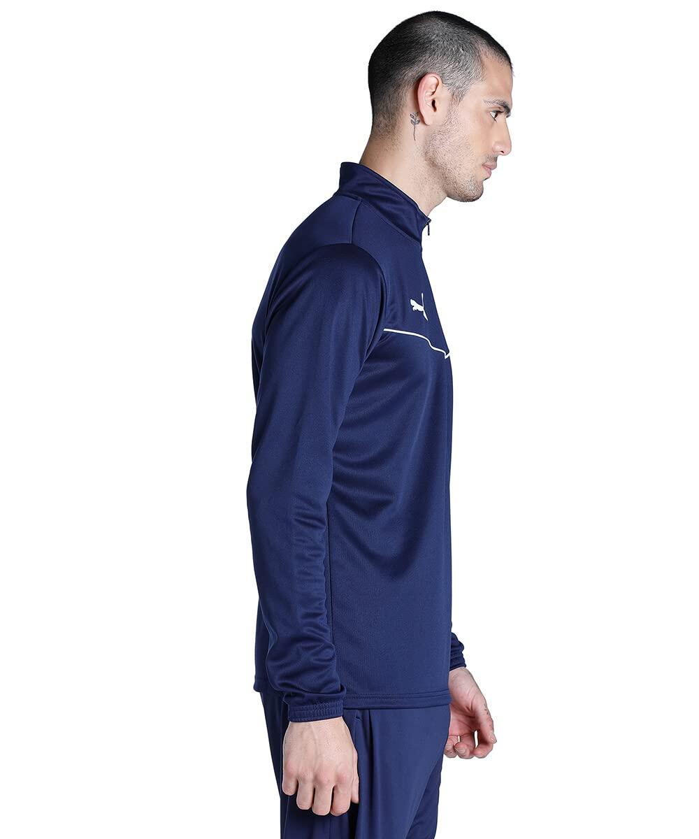 Puma Teamrise 1/4 Zip Top Blauw Sweatshirt Volwassenen 3/7