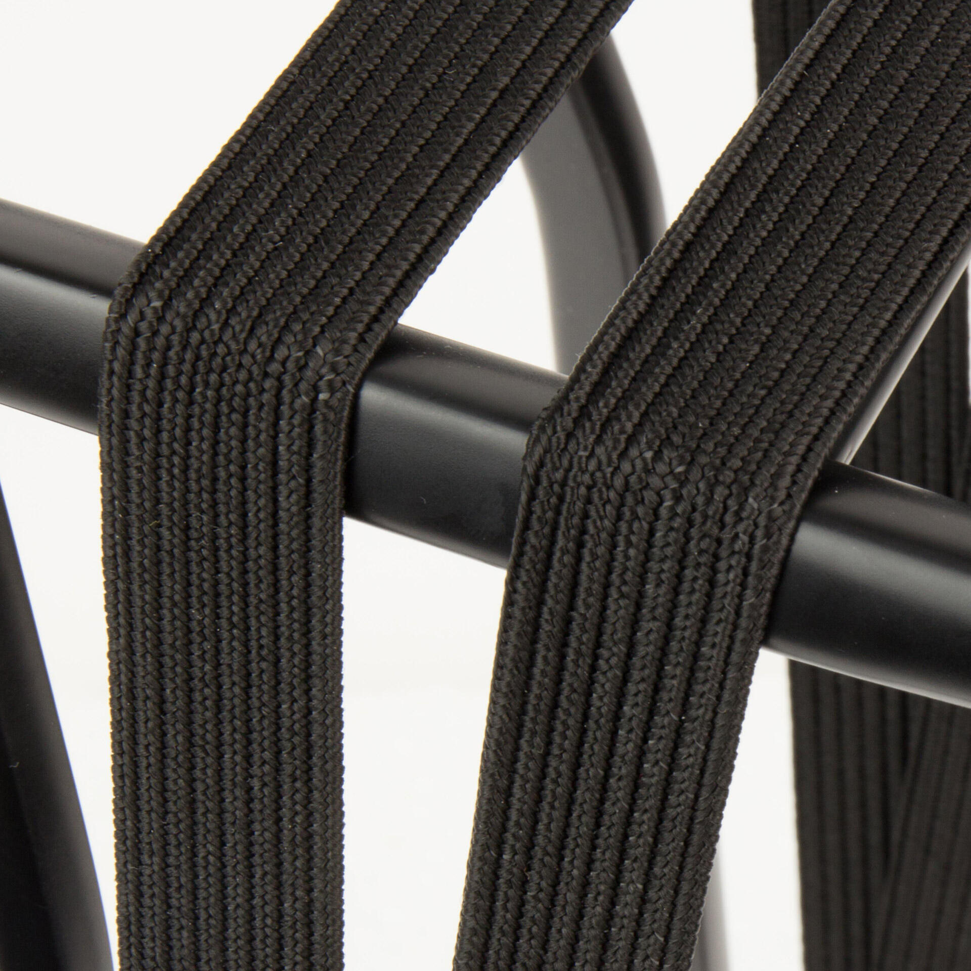 Sangle de sécurité SUV 24 mm avec crochet en acier noir - noir/noir 6/6