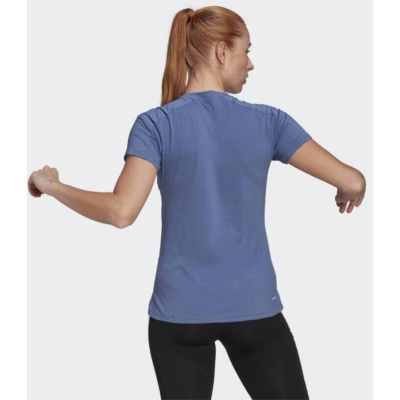 T-shirt adidas Designed To Move AEROREADY, Blauw, Dames 3/6