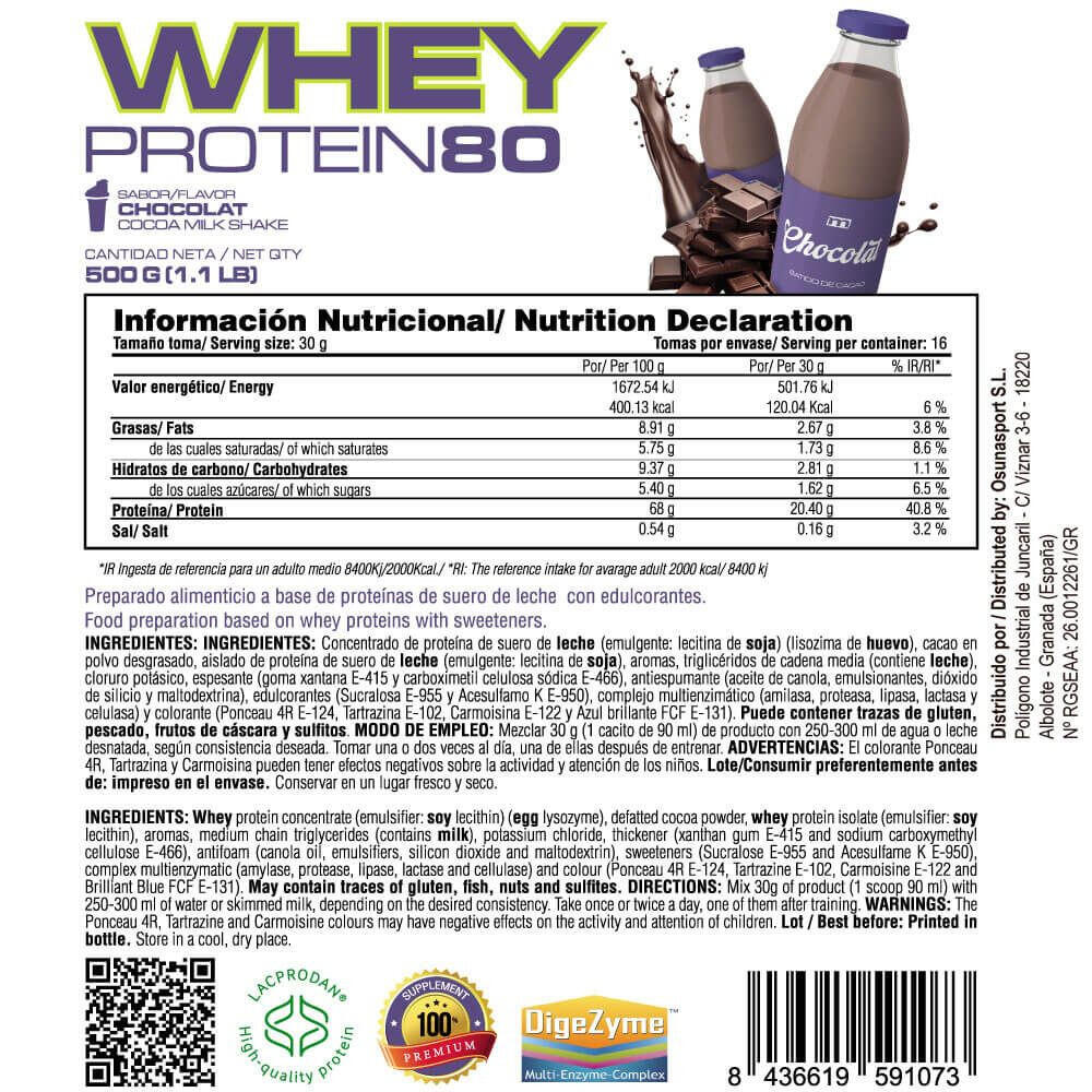 Whey protein80 - 500g Chocolate de MASmusculo 5/6