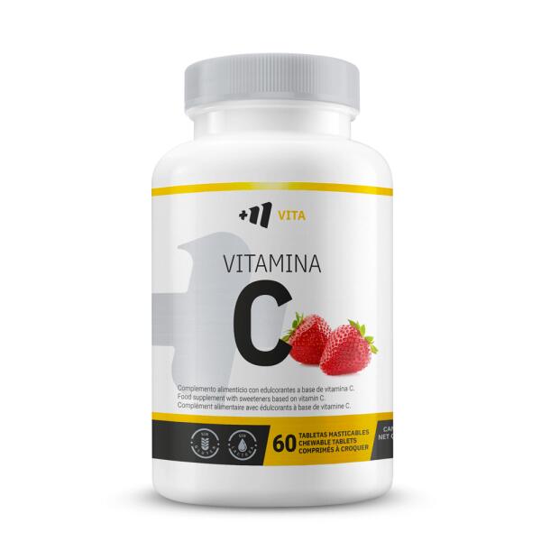 MMSUPPLEMENTS Kauwbare vitamine C 1000 mg - 60 tabletten Zure Aardbei MM Supplements