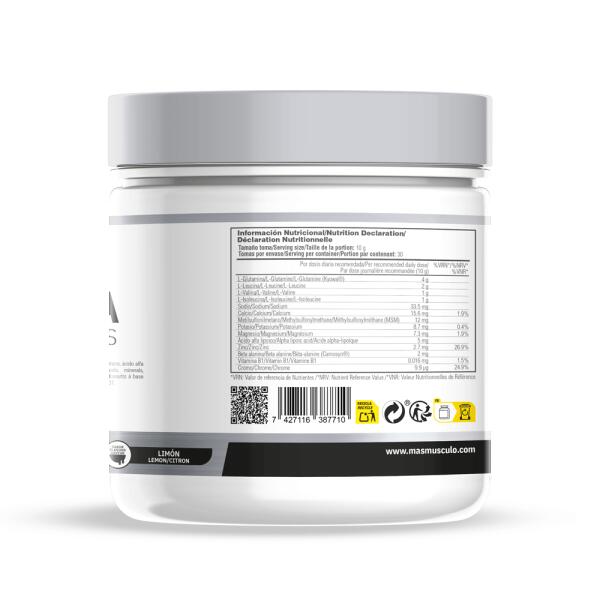 Kyowa® Glutamine + BCAA + Elektrolyten - 300g Citroen MASmusculo 3/6