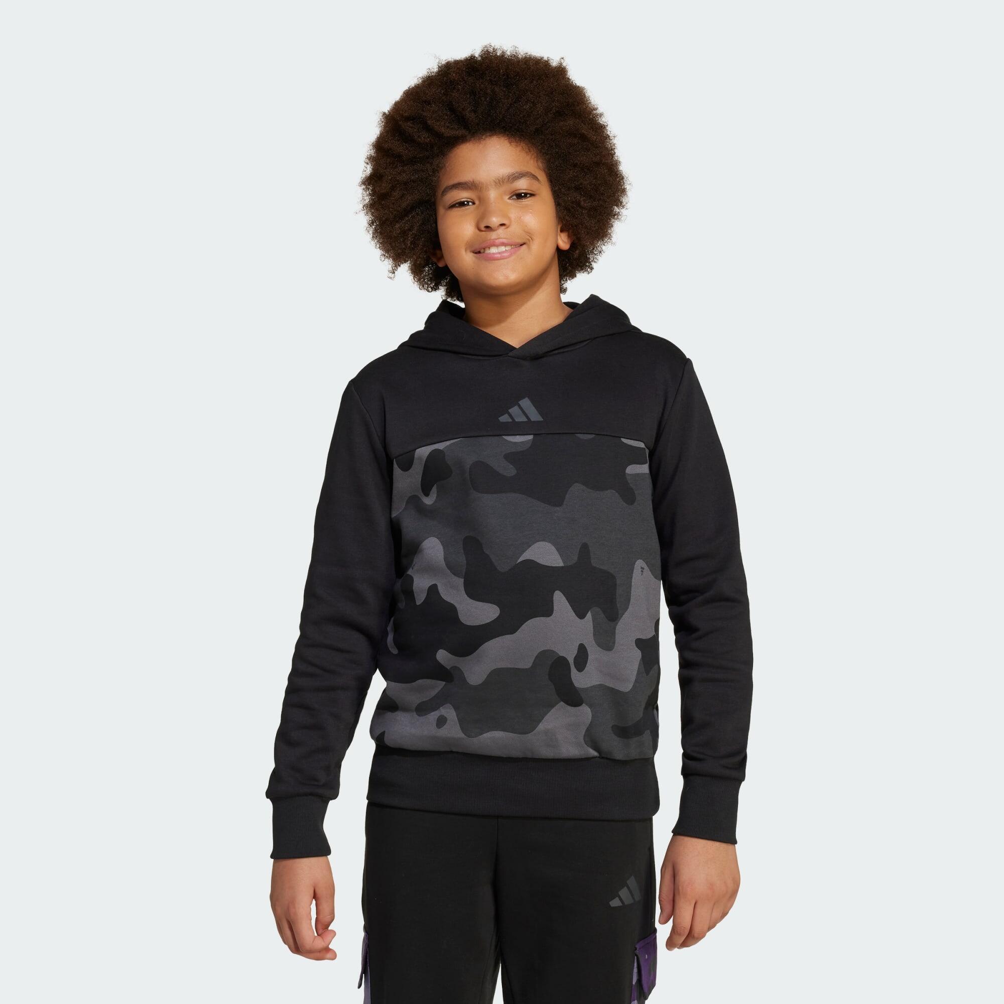 Felpa con cappuccio Bambini Essentials Stagionale in Pile Camo 3/7