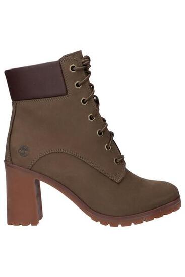 bottines - casual - femme - talon, large fit, nubuck