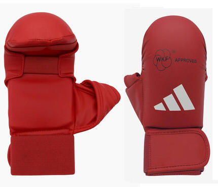 Mitaines karaté wkf avec pouce (couleur : rouge - taille : xl)