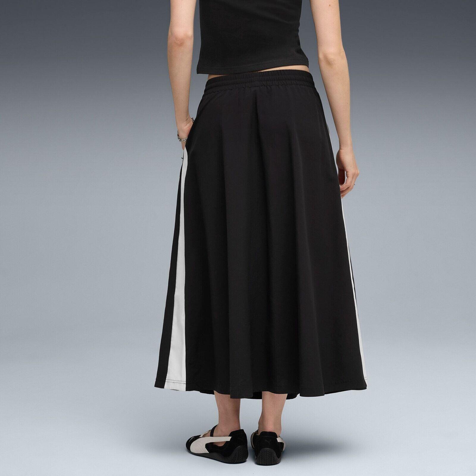 Saia Puma T7 Woven Midi Skirt, Preto, Mulheres 2/7