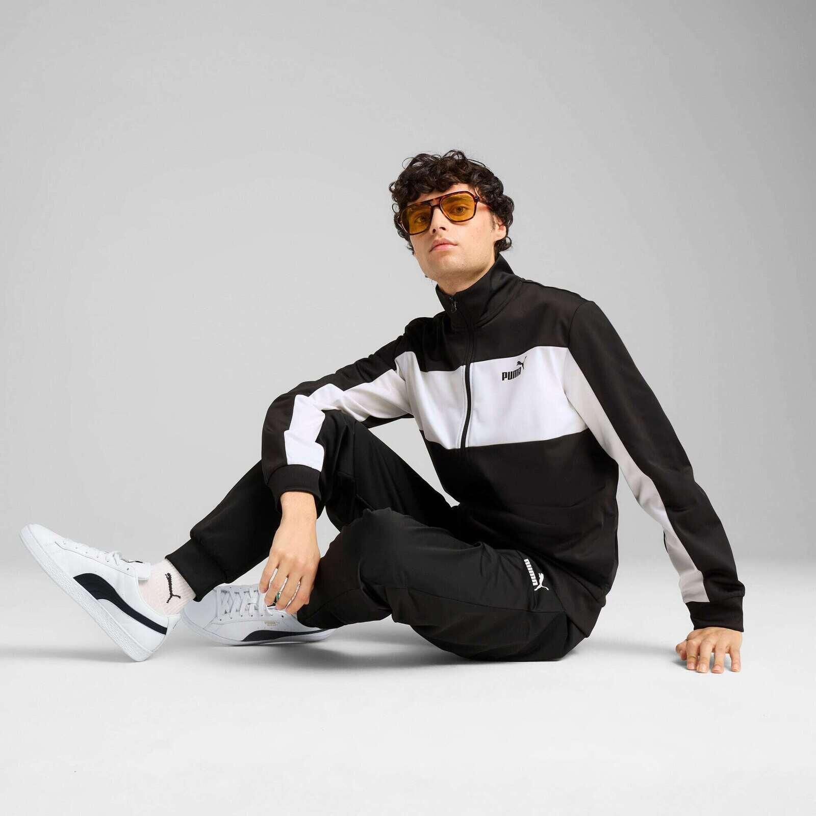 Tuta Puma Poly Colorblock Suit, Nero, Uomini 3/5