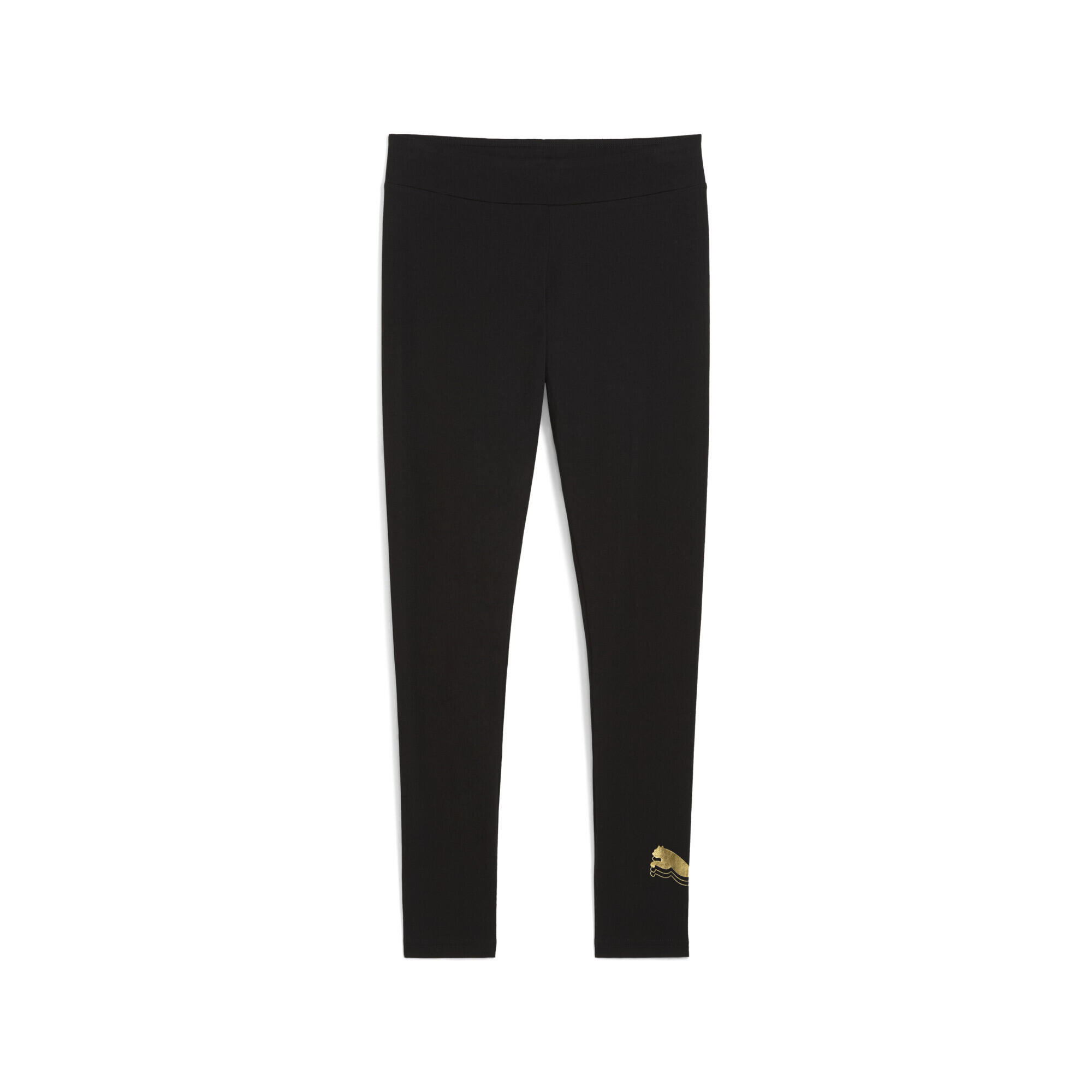 PUMA ESS METALLIC Legging voor dames PUMA Black Metallic Gold