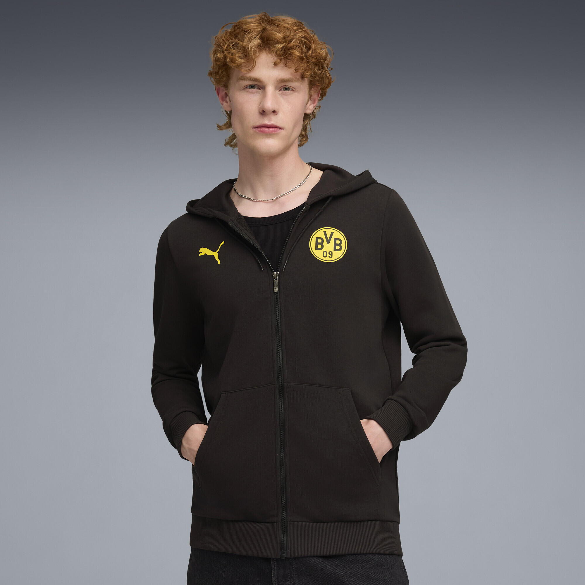 PUMA Giacca con cappuccio Borussia Dortmud FtblCulture da uomo PUMA
