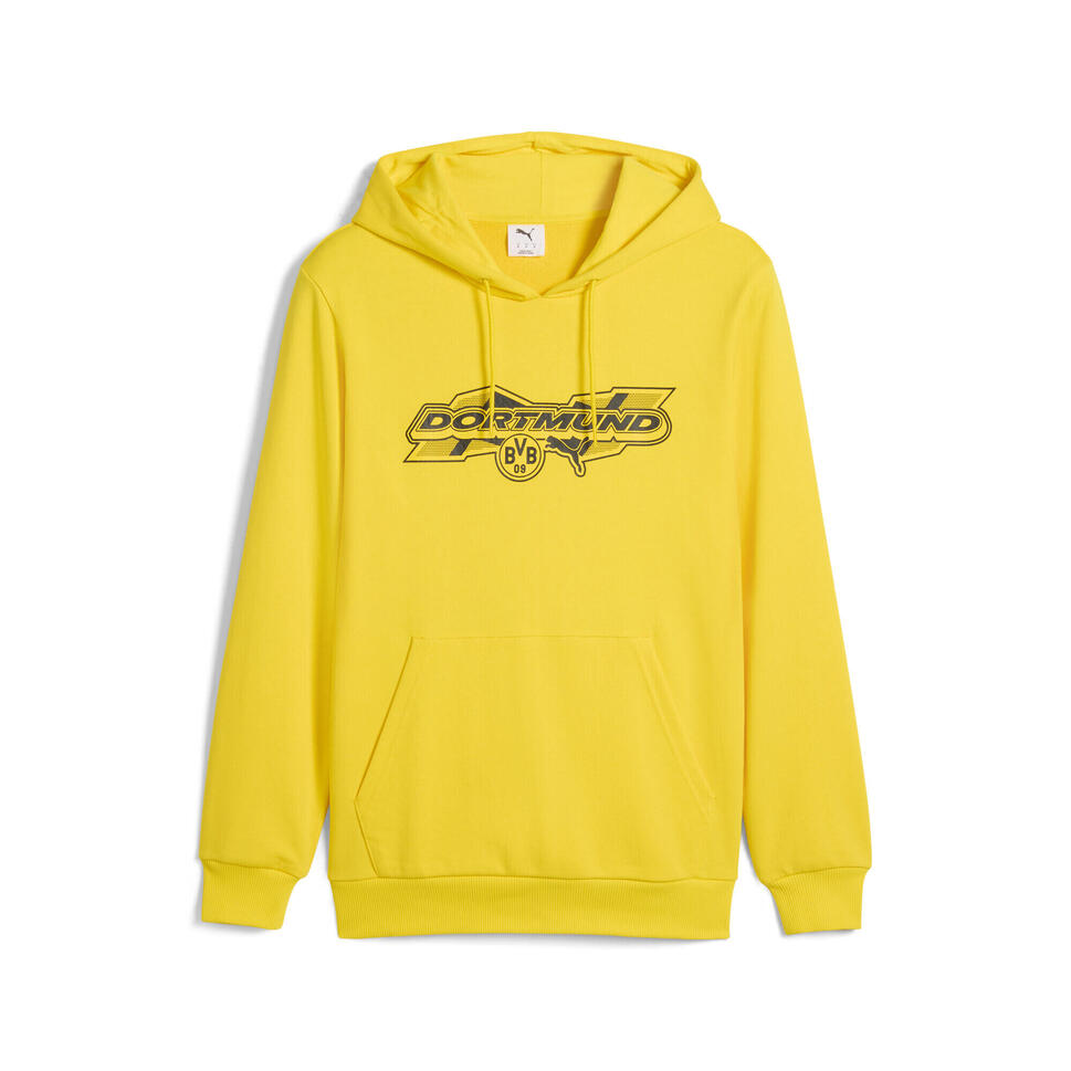 Męska bluza z kapturem Borussia Dortmud FtblCulture PUMA Faster Yellow Black