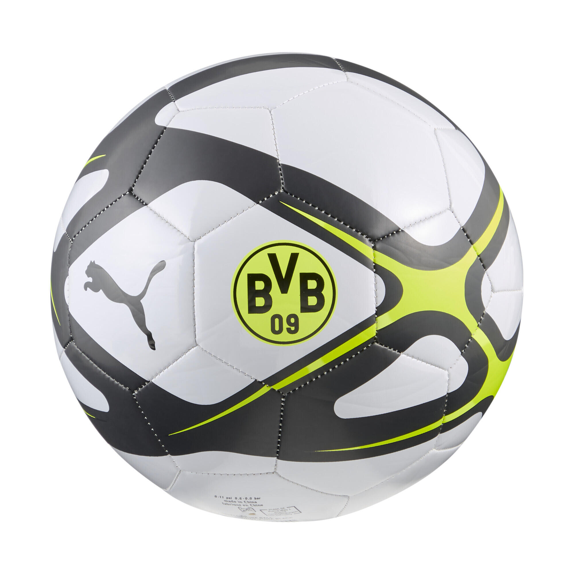 Piłka do piłki nożnej Borussia Dortmund CULTURE PUMA Silver Mist Black Gray