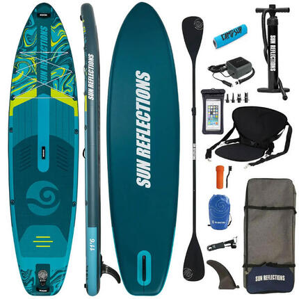 Deska Sup Pompowana Sun Reflections L 11'6" SUPER Combo Emerald Drift