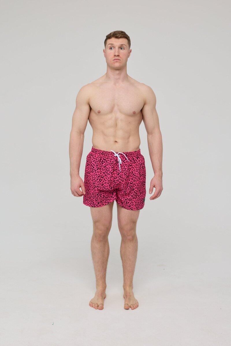 Heren Zwemmen Zwembroek Pink Leopard 2/6
