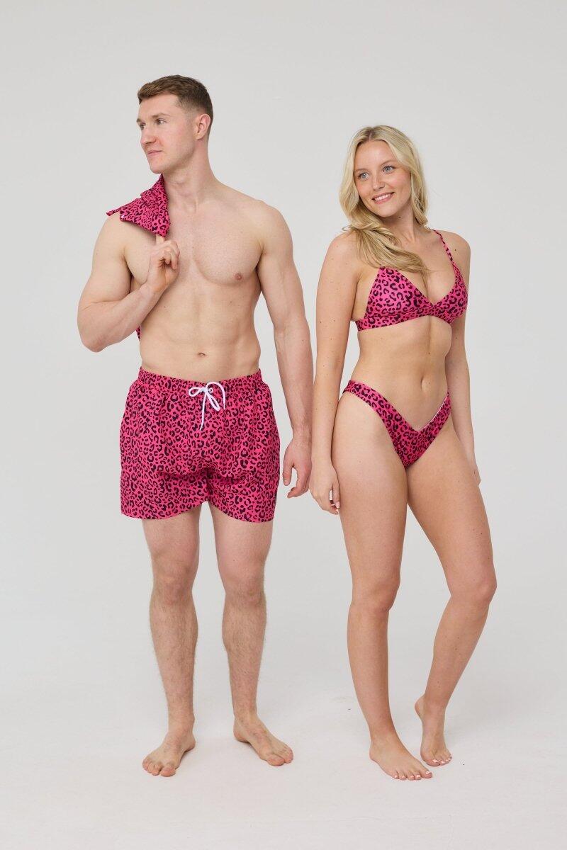 Heren Zwemmen Zwembroek Pink Leopard 5/6