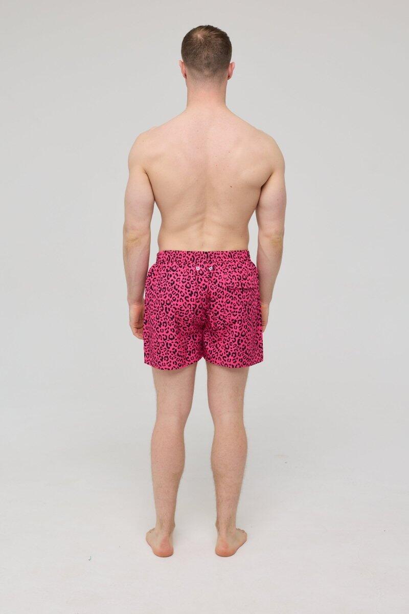 Heren Zwemmen Zwembroek Pink Leopard 4/6