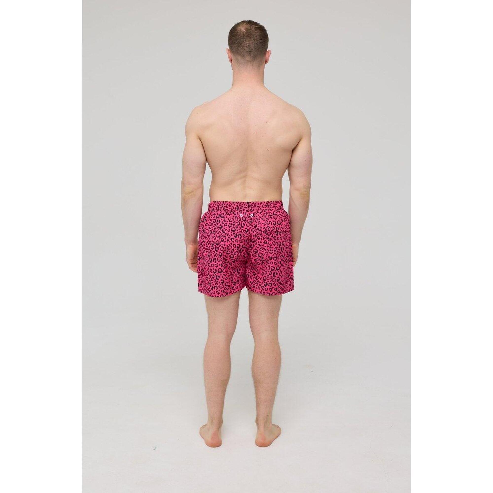 Pink Leopard Pantaloni scurți de baie pentru bărbați