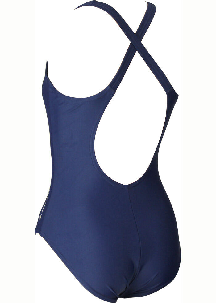 Aquasphere Maillot de bain Bailey pour femme - Bleu marine / Argent 5/5