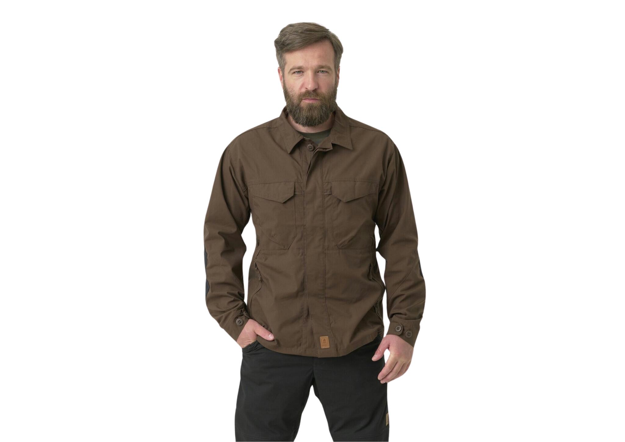 Helikon-Tex Men's Woodsman Shirt - Durable Outdoor Bushcraft Shirt With VersaStretch Panels, Ventilation & Pockets