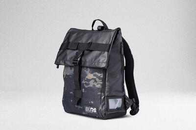CITY BAG ORIGINAL – Wasserdichter Rucksack mit variablem Volumen – Schwarz.