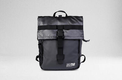 CITY BAG ORIGINAL – Wasserdichter Rucksack mit variablem Volumen – Schwarz.