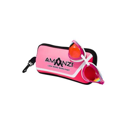 Lunettes de soleil miroir Amanzi Dominate Sunset - Rose/Blanc