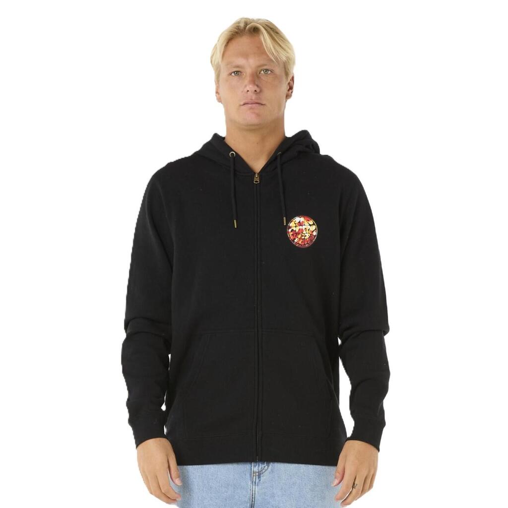 Rip Curl Wettie Passage Icon Full Zip Hoodie-Black