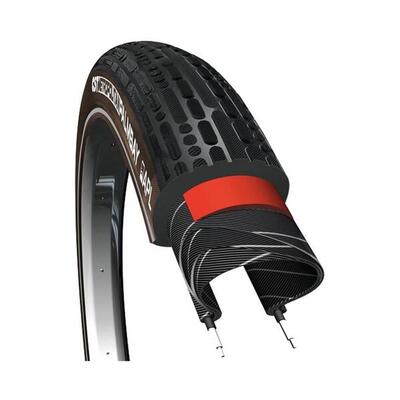 Cst palmbay buitenband 28x2.00 zwart-bruin voor stadsfietsen