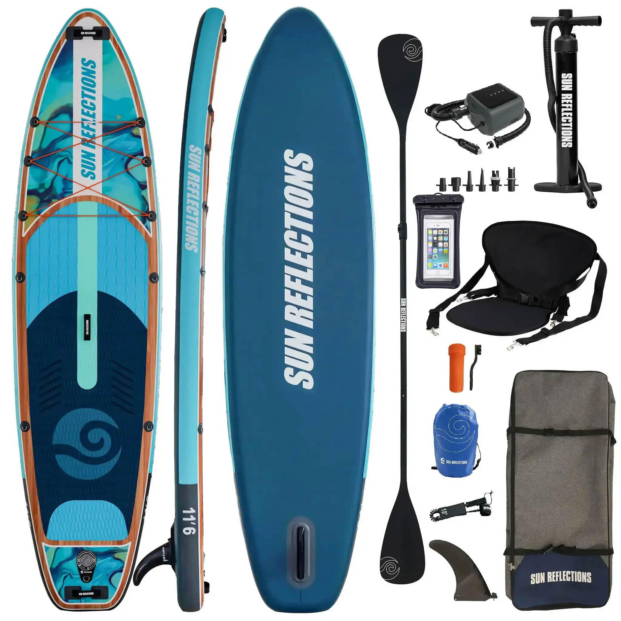 Deska Sup Pompowana Sun Reflections L 11'6" Combo + Elektryczna pompka PBG6 1/7