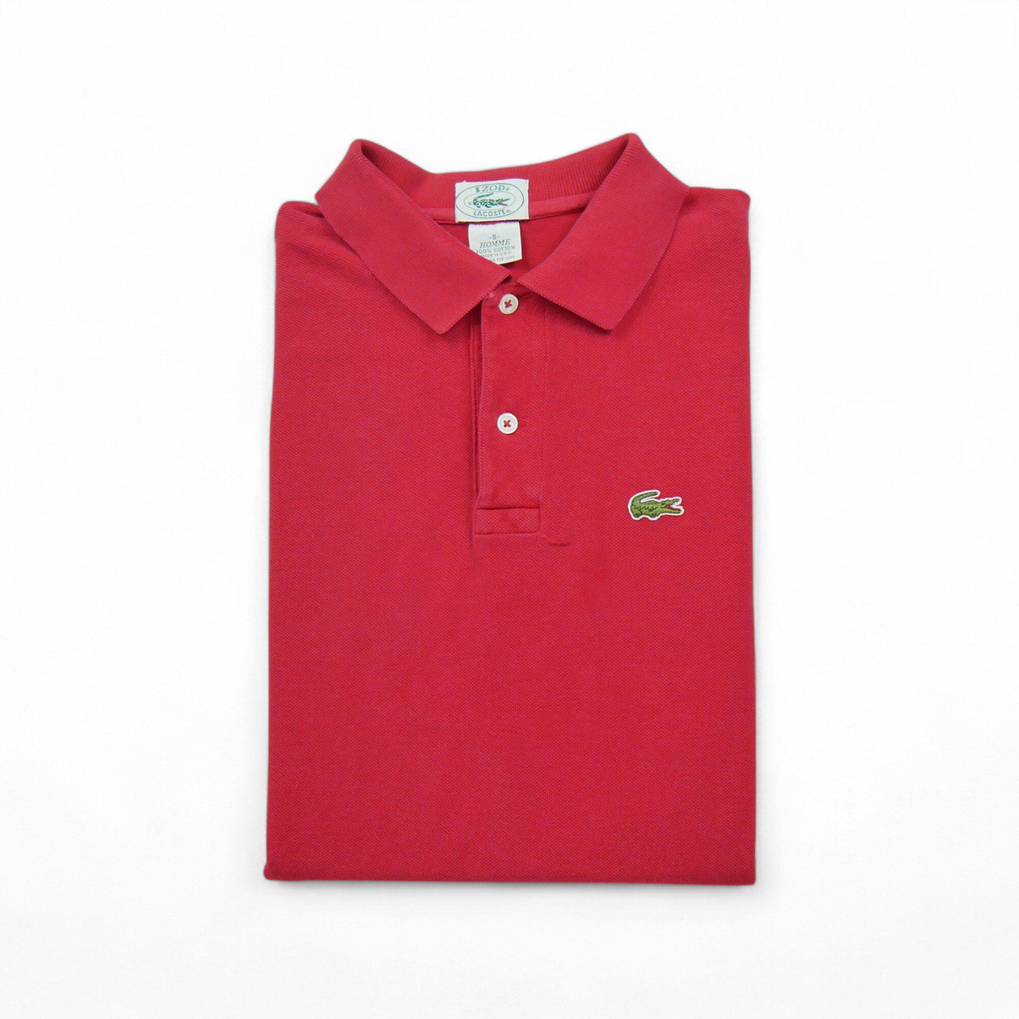 LACOSTE Segunda Vida - Camisa polo masculina de manga curta vintage - Em bom estado
