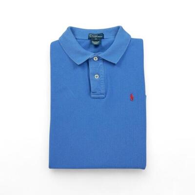 Tweedehands - korte mouw dames polo blauw - als nieuw