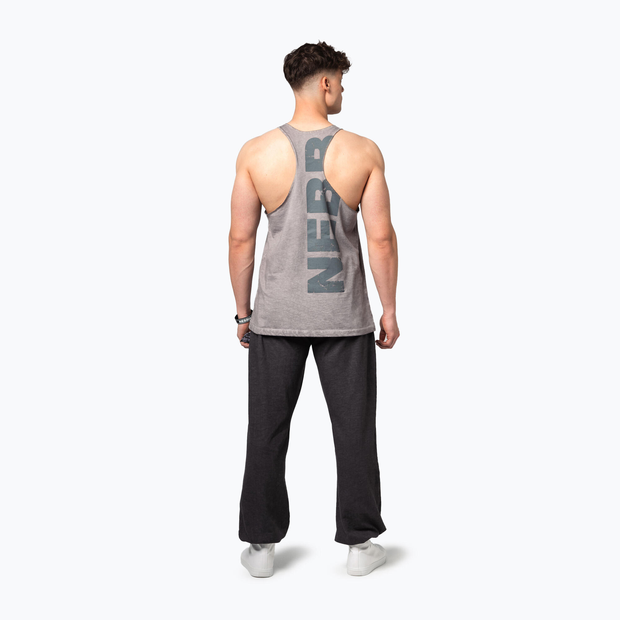 Heren trainingsshirt NEBBIA Washed-Off Stringer Max Out 2/5