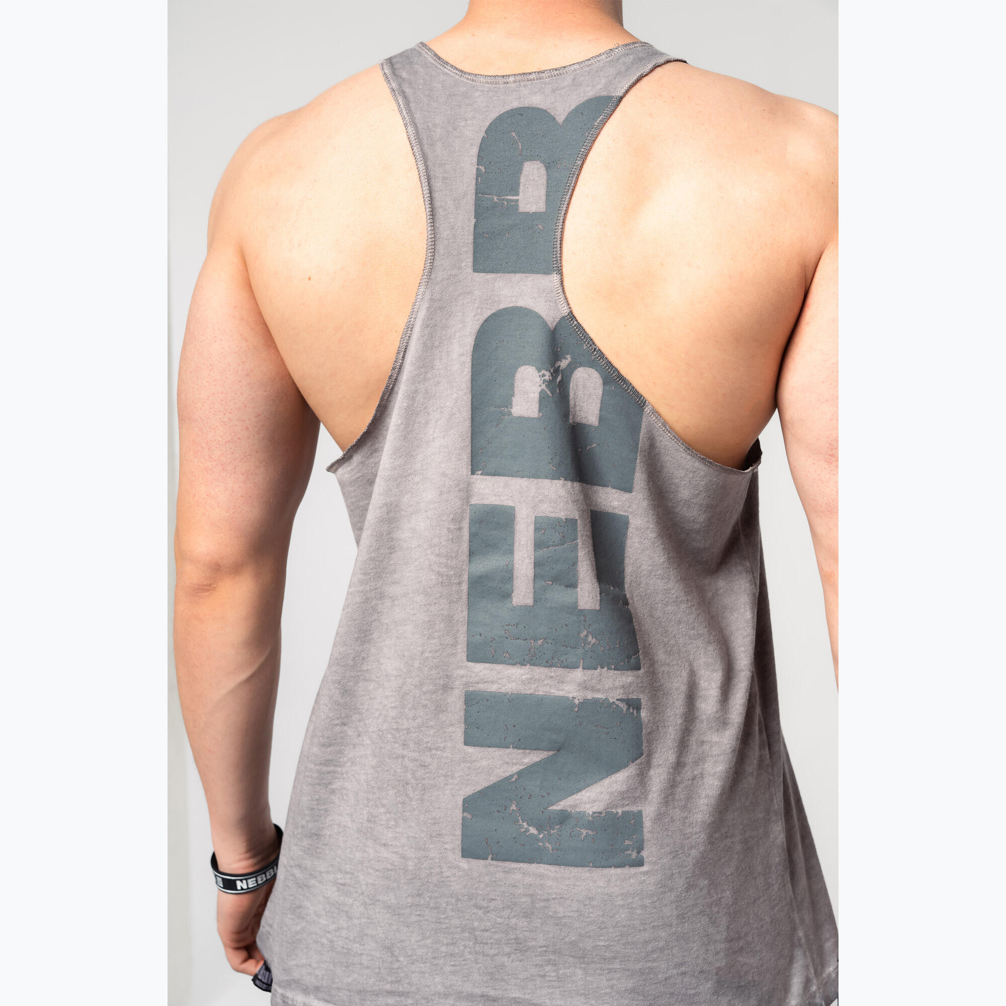 Heren trainingsshirt NEBBIA Washed-Off Stringer Max Out 4/5