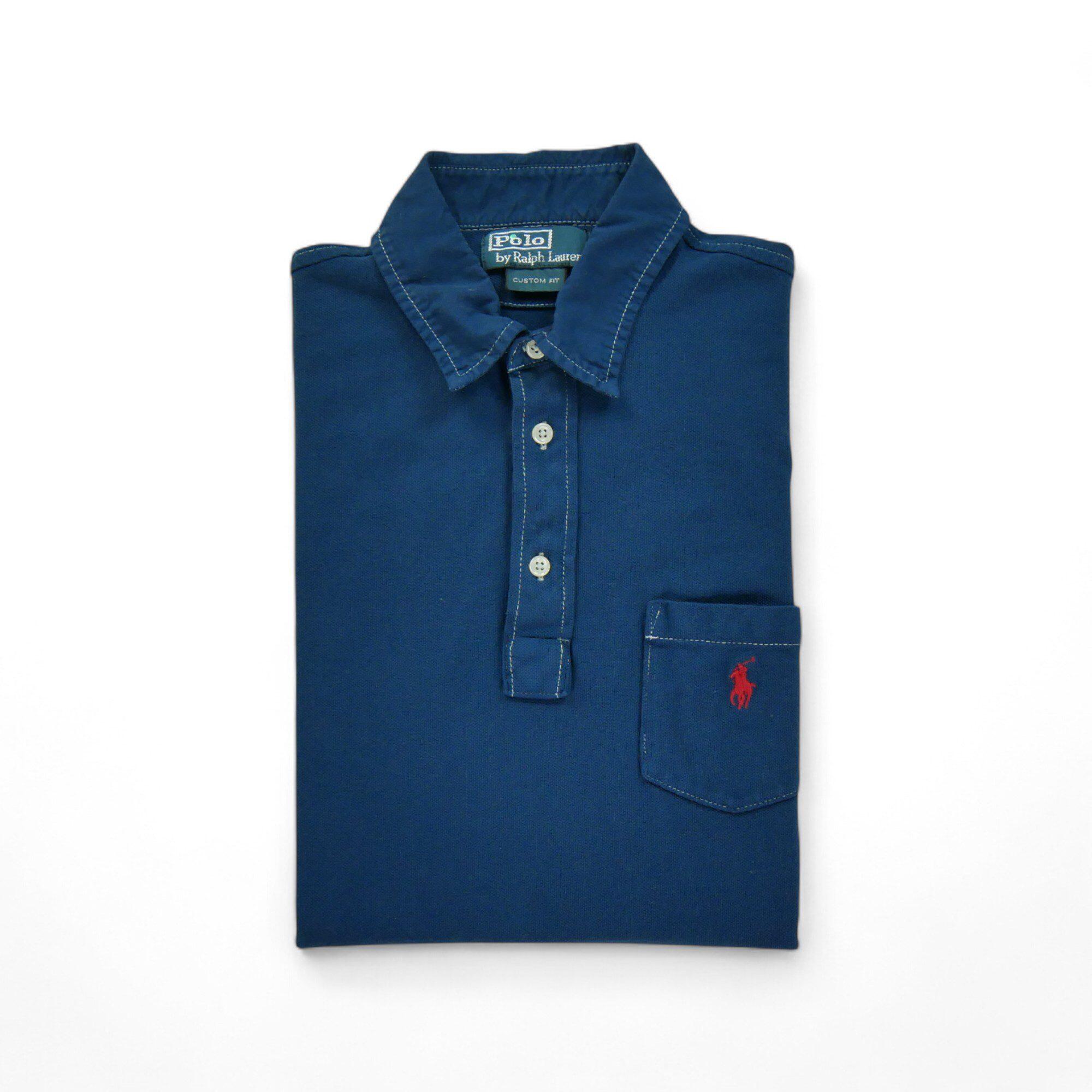 RALPH LAUREN Reconditionné - Polo manches courtes Homme Marine - Excellent