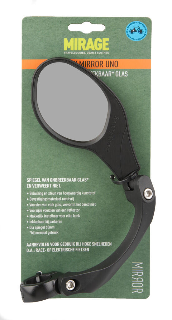 Miroir de direction Mirage gauche 9 cm noir pour la sécurité 2/4