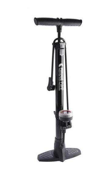 Pompe à vélo Mirage en acier avec compteur et tête double