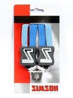 Simson trio kort snelbinder – kobalt blauw met 3 sterke binders