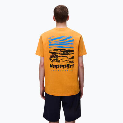 Heren t-shirt napapijri s-vignonil back abrikoos a70