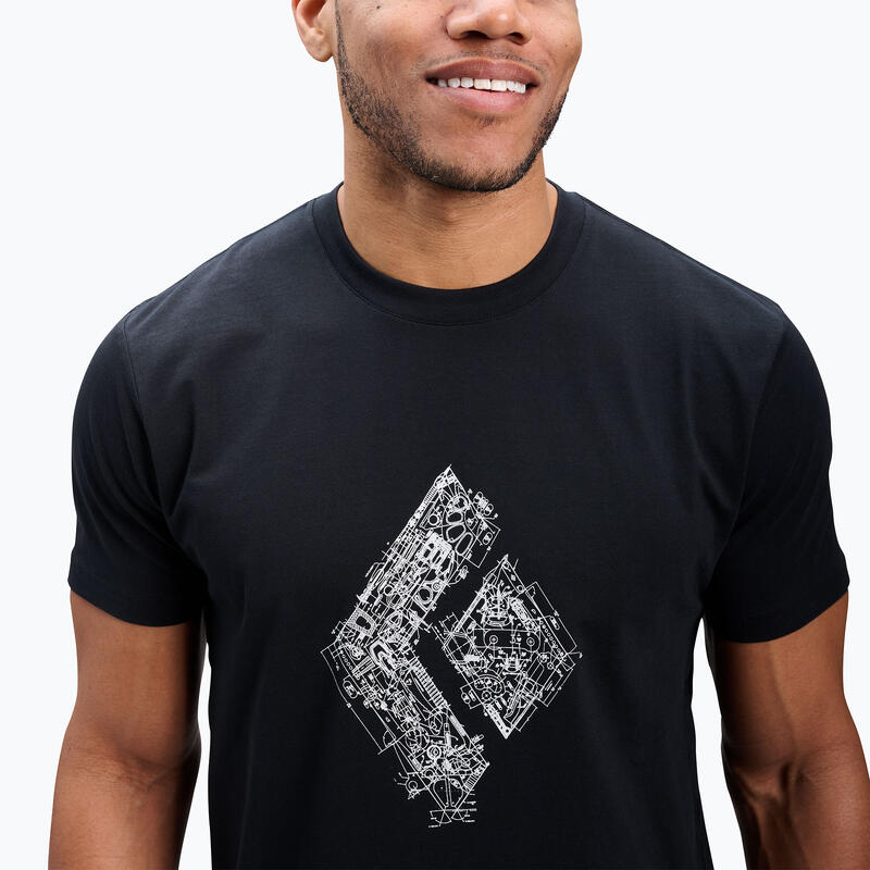 Koszulka bawełniana męska Black Diamond Engineered Diamond SS Tee