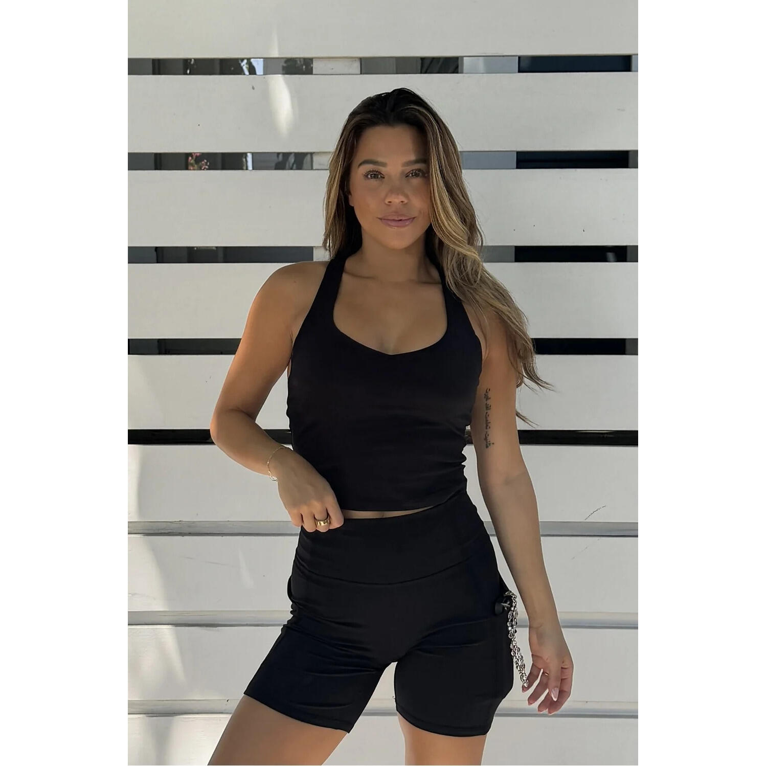 Débardeur crop avec brassière intégrée femme Fabletics Anywhere 4/5
